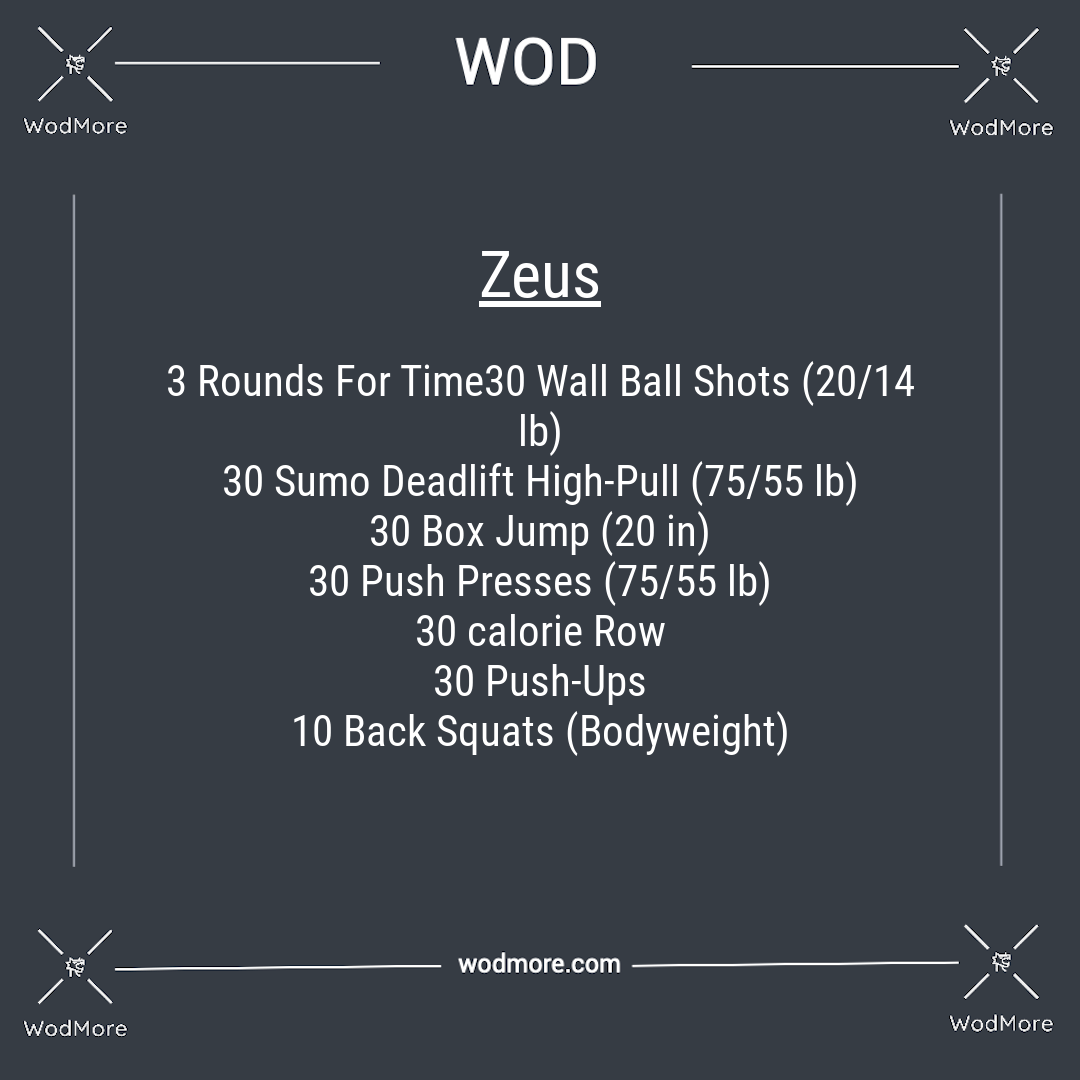 The "Zeus" Workout, CrossFit WOD WodMore