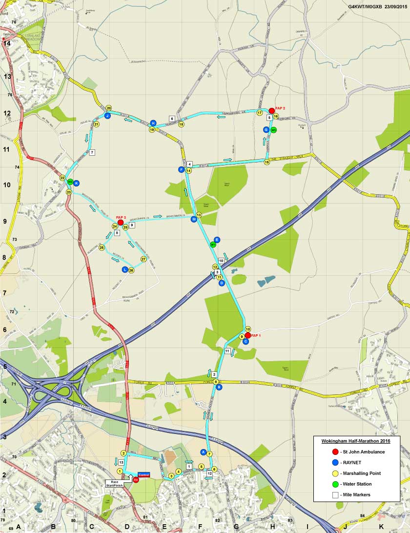 Wokingham Half Marathon The route and the road closures Wokingham.Today