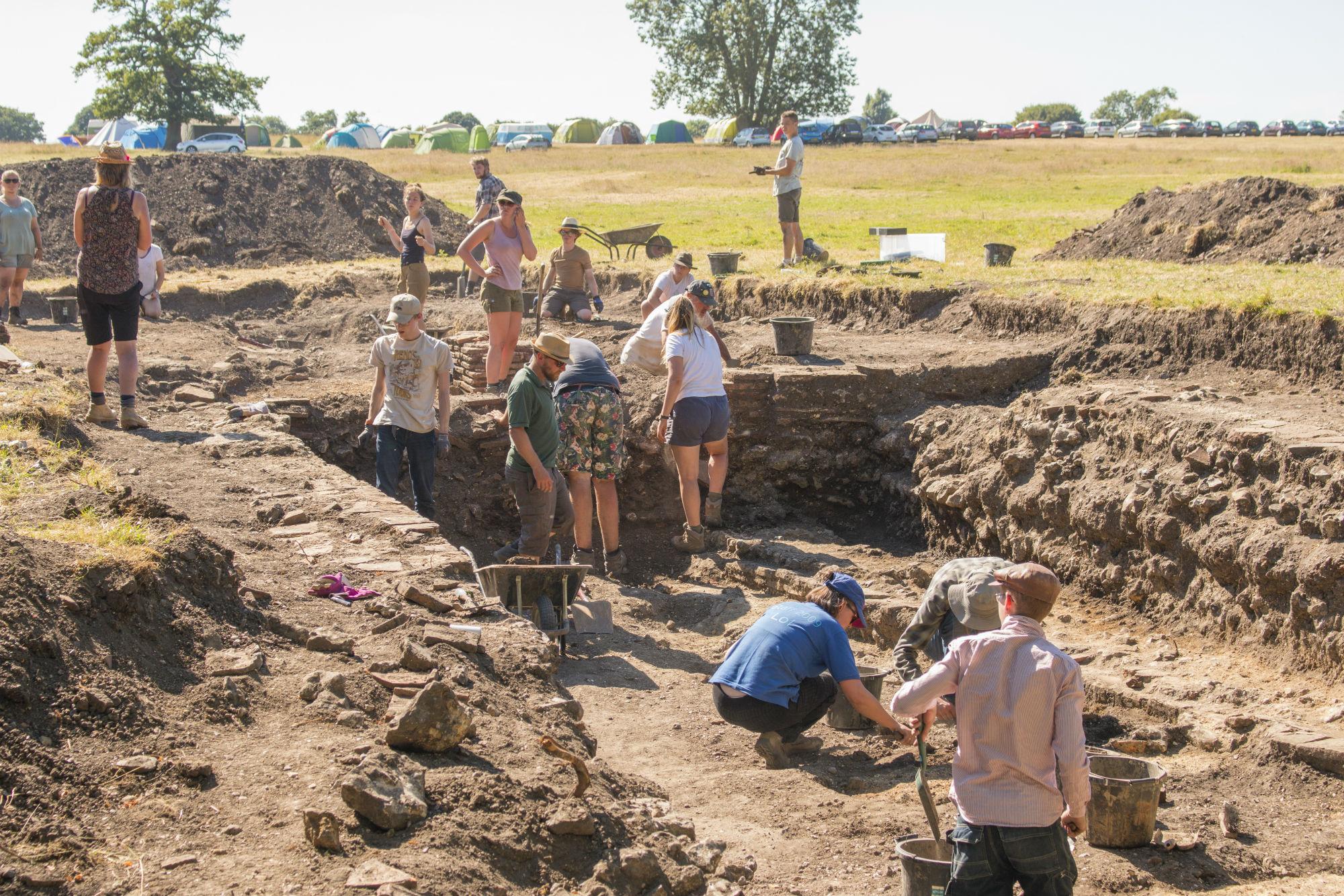Students step back in time during archaeology dig Wokingham.Today