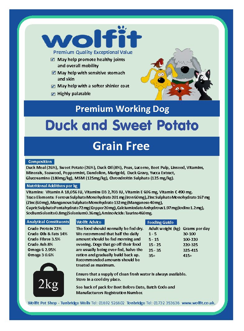 Product categories Wolfit Dog Food Wolfit. The Pet Shop in Tunbridge