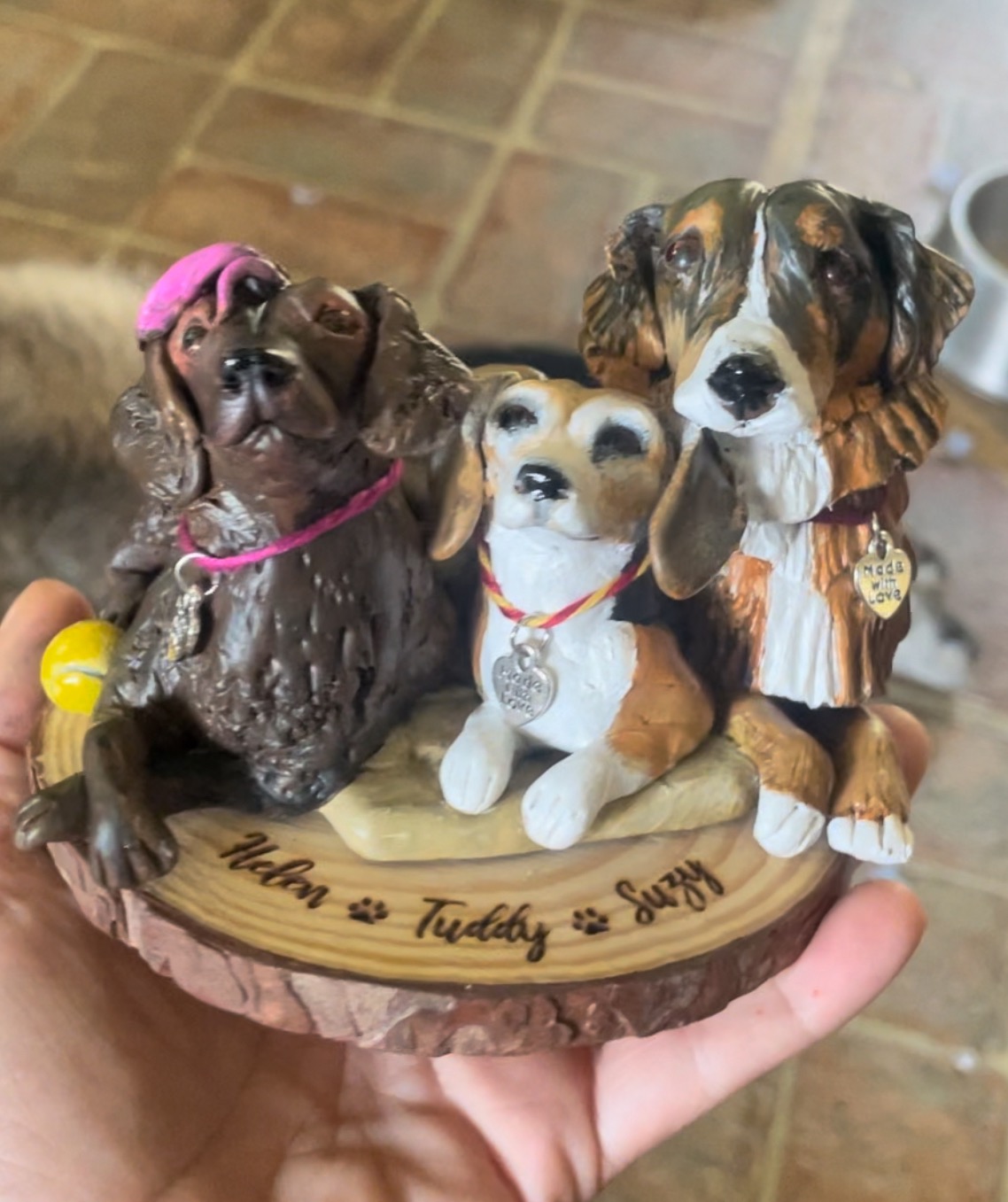 Custom Pet Sculpture (Three Pets) Wolfpack Crafts LLC