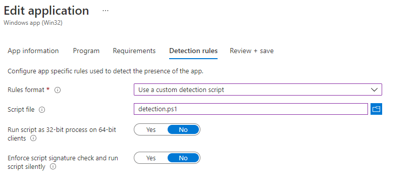 PowerShell Detection Rules F r Win32 Path File Folder Microsoft 365 INTUNE