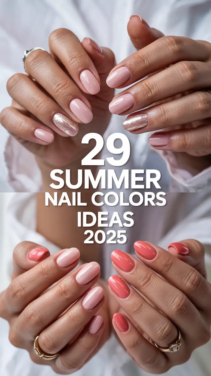 Summer Nail Colors Ideas 2025 Trending Bright, Pastel, Gel, and