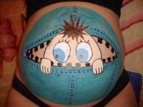 как нарисовать бомбу на животе