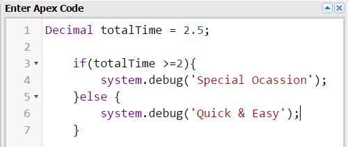 Cooking with Code Conditional Statements in Apex