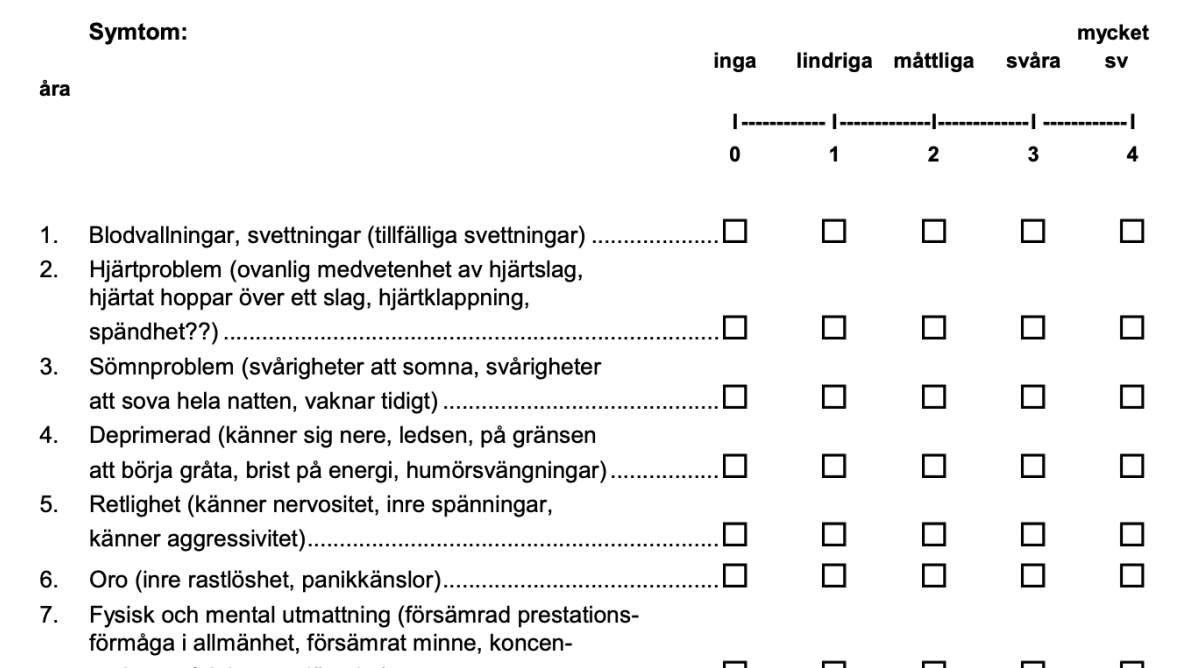 Menopause Rating Scale Womni