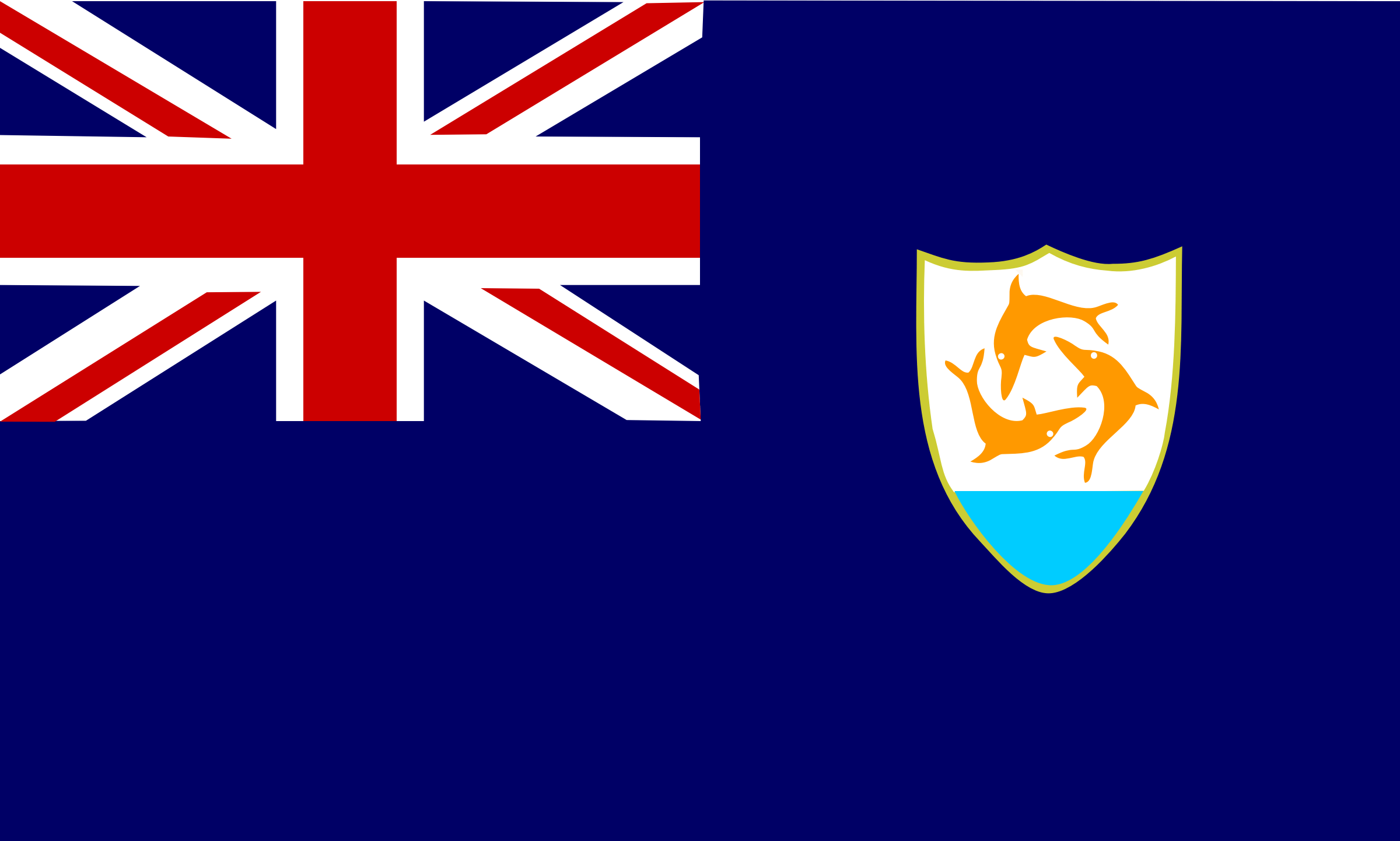 The Flag Of Anguilla Flapping With Glory And Pride