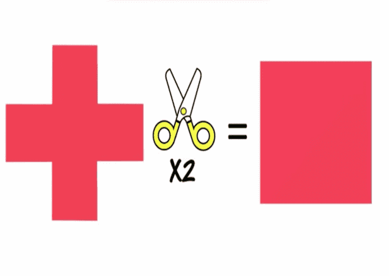 Turn A Cross Into Square In Two Cuts. Can You Do This Puzzle?