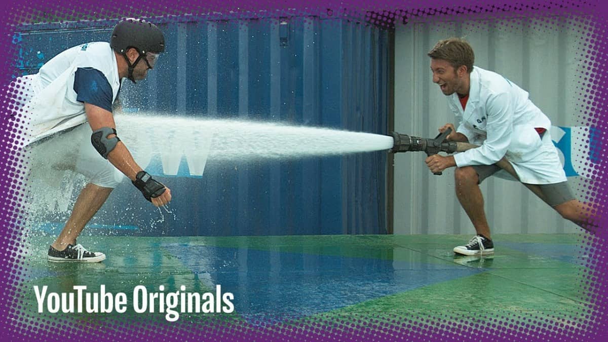 Guy Shows The Power Of A Firehose By Testing It On His Frien