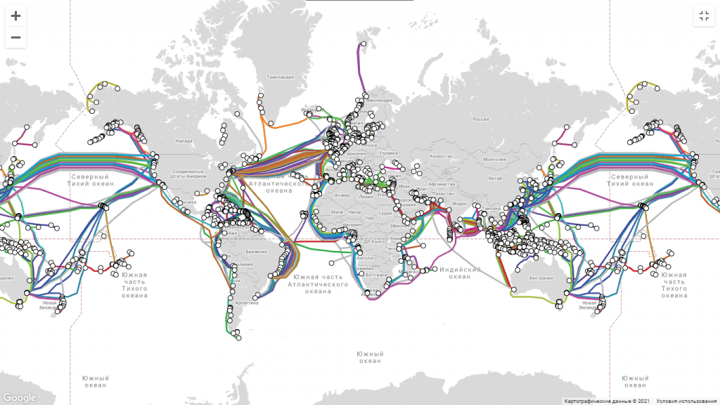 World's Submarine Cables Map Wondering Maps