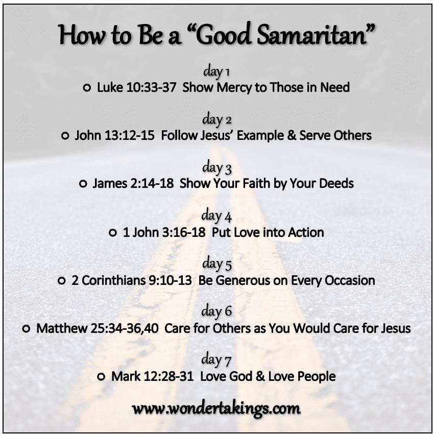 HowtoBeaGoodSamaritanScripture Wondertakings
