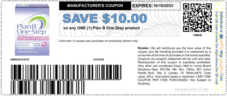 Walgreens Plan B Coupon: 25% Off Now + $10 Rebate