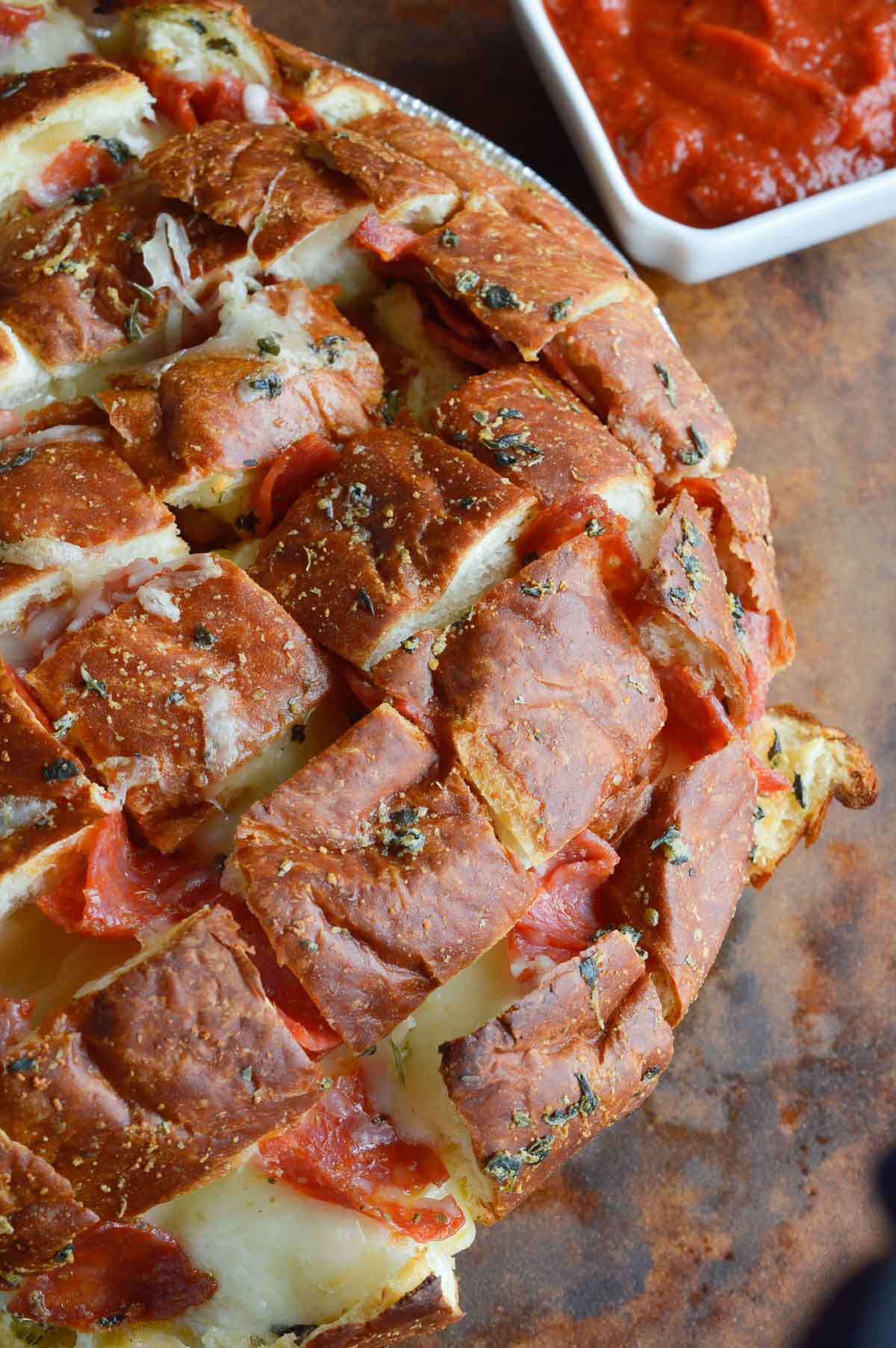Pull Apart Pizza Bread WonkyWonderful