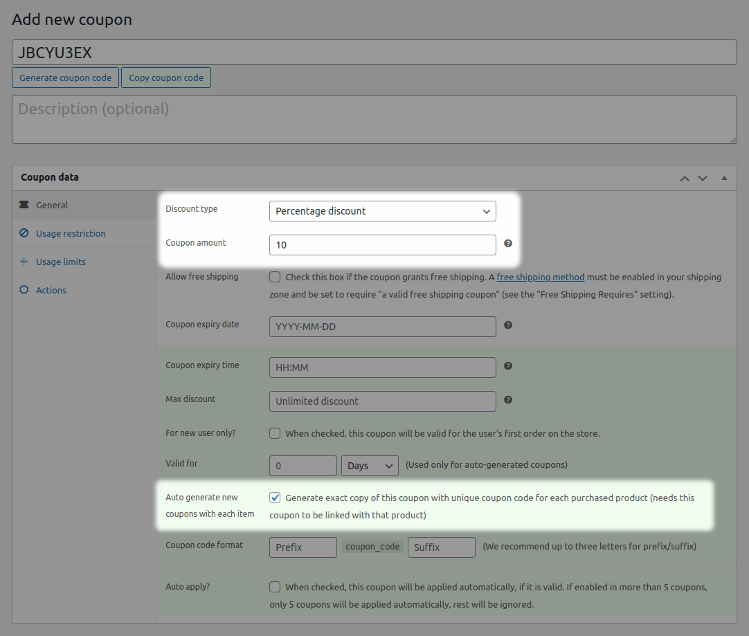 How to create coupons Documentation