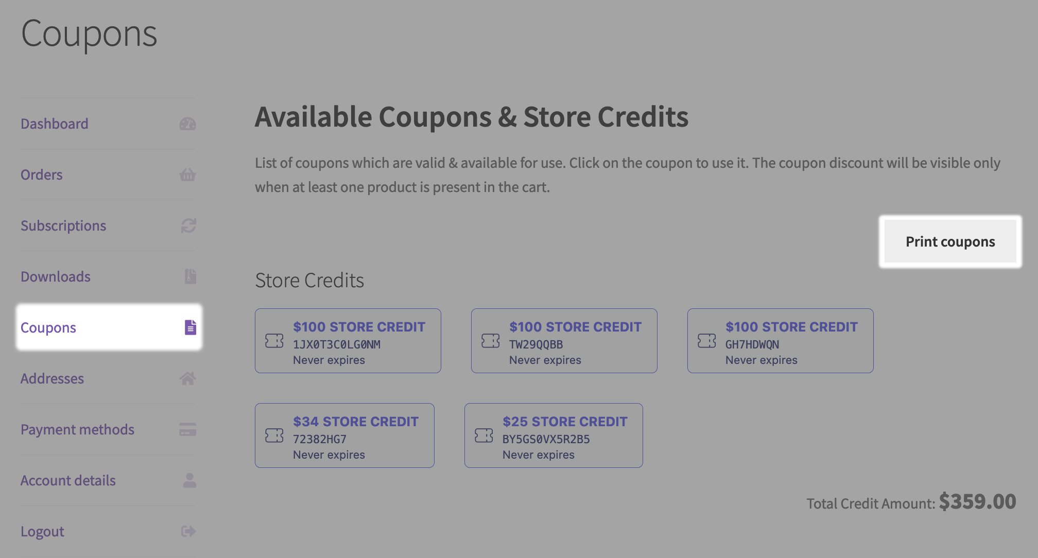 How to Print Coupons Documentation