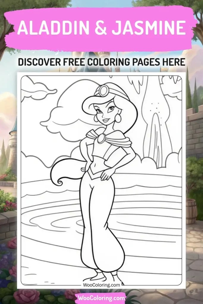 Princess Jasmine Coloring Pages Free