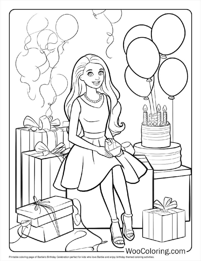 100+ Barbie coloring pages (Free PDF To Print) Woo Coloring