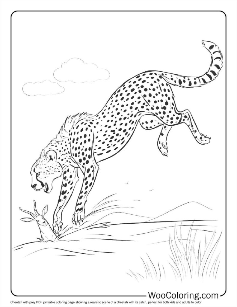 100+ Cheetah coloring pages (Free PDF To Print) Woo Coloring