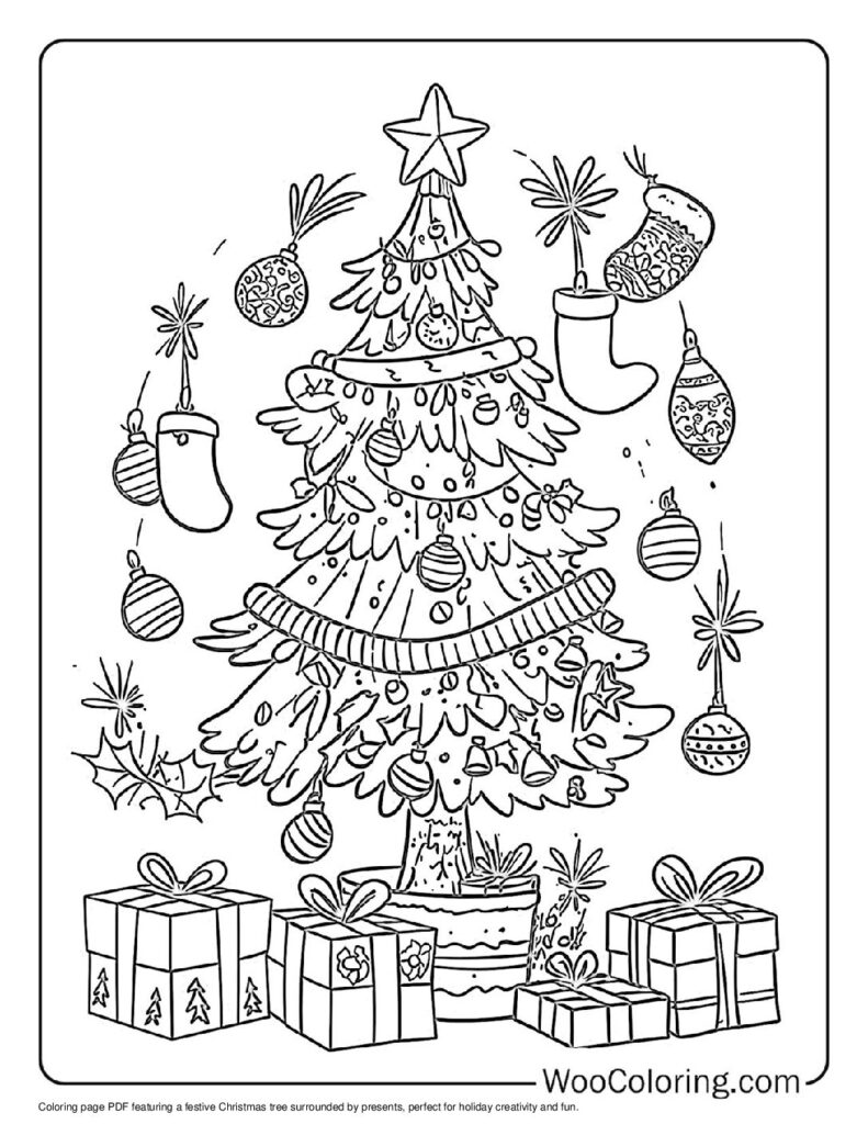 100+ Christmas Present coloring pages (Free PDF To Print) Woo Coloring
