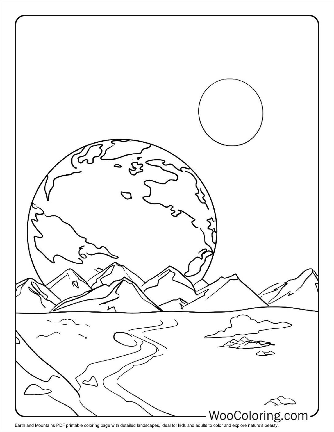 100+ Earth coloring pages (FREE) Printable PDF Woo Coloring