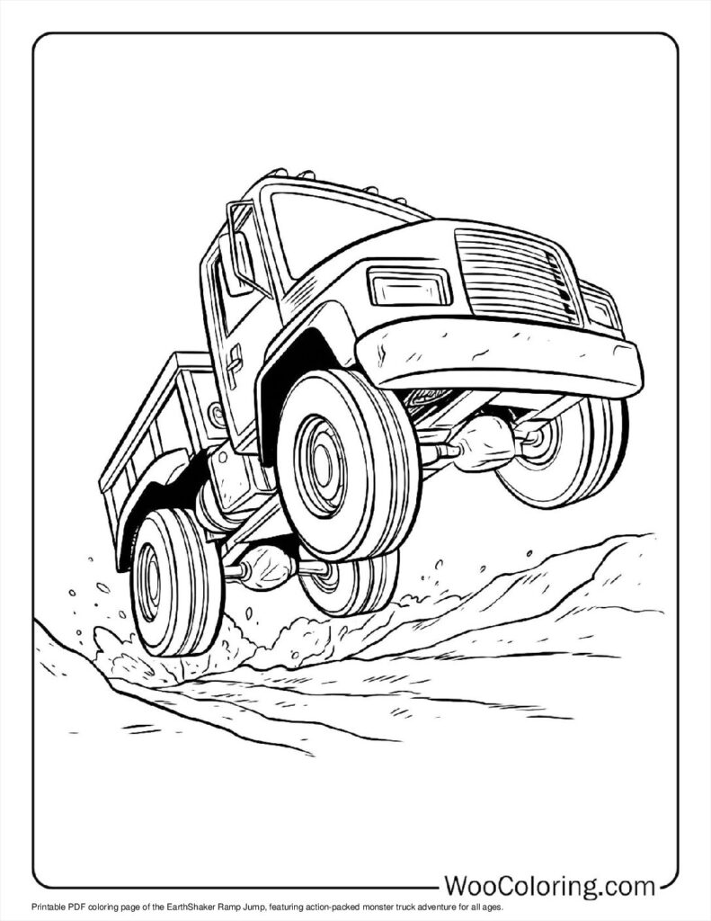 100+ Monster Truck coloring pages (Free PDF To Print) Woo Coloring