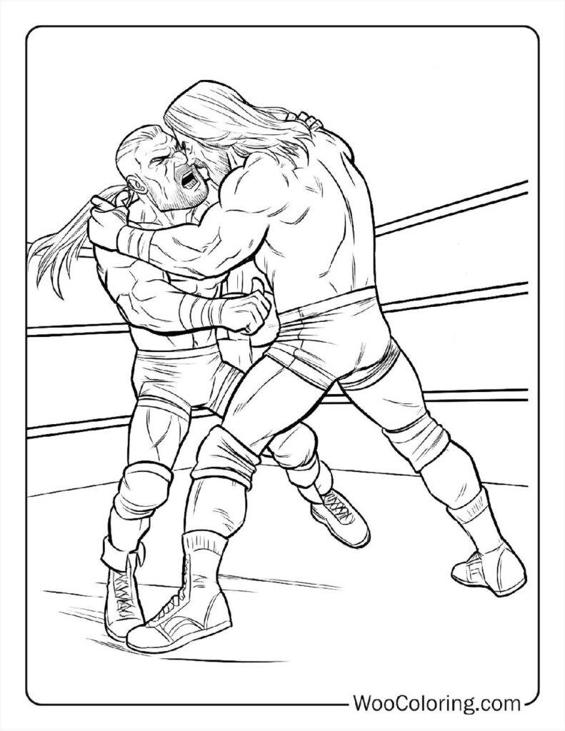 100+ Wrestling & WWE coloring pages (Free PDF To Print) Woo Coloring