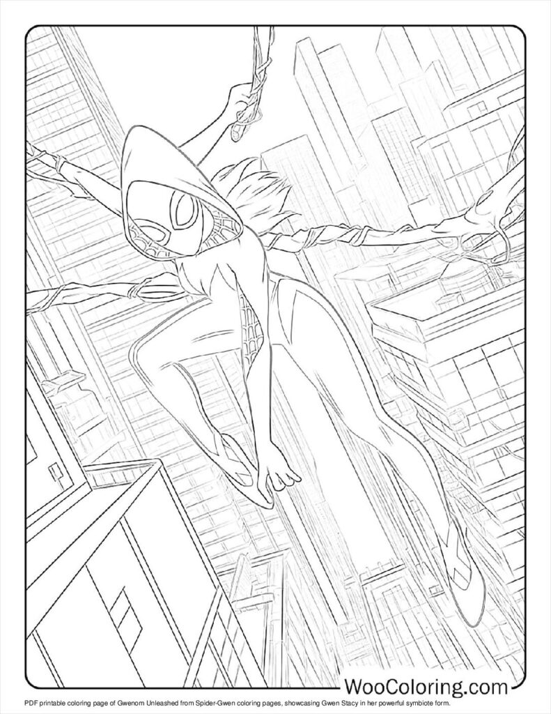 100+ SpiderGwen coloring pages (Free PDF To Print) Woo Coloring