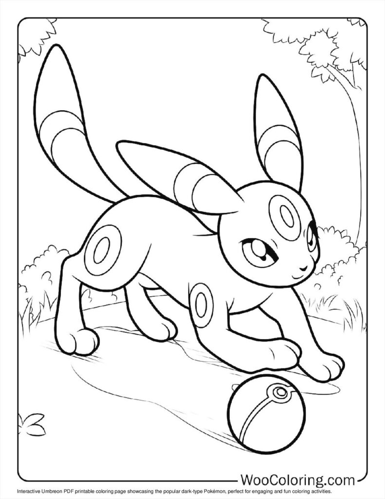 100+ Umbreon coloring pages (Free PDF To Print) Woo Coloring