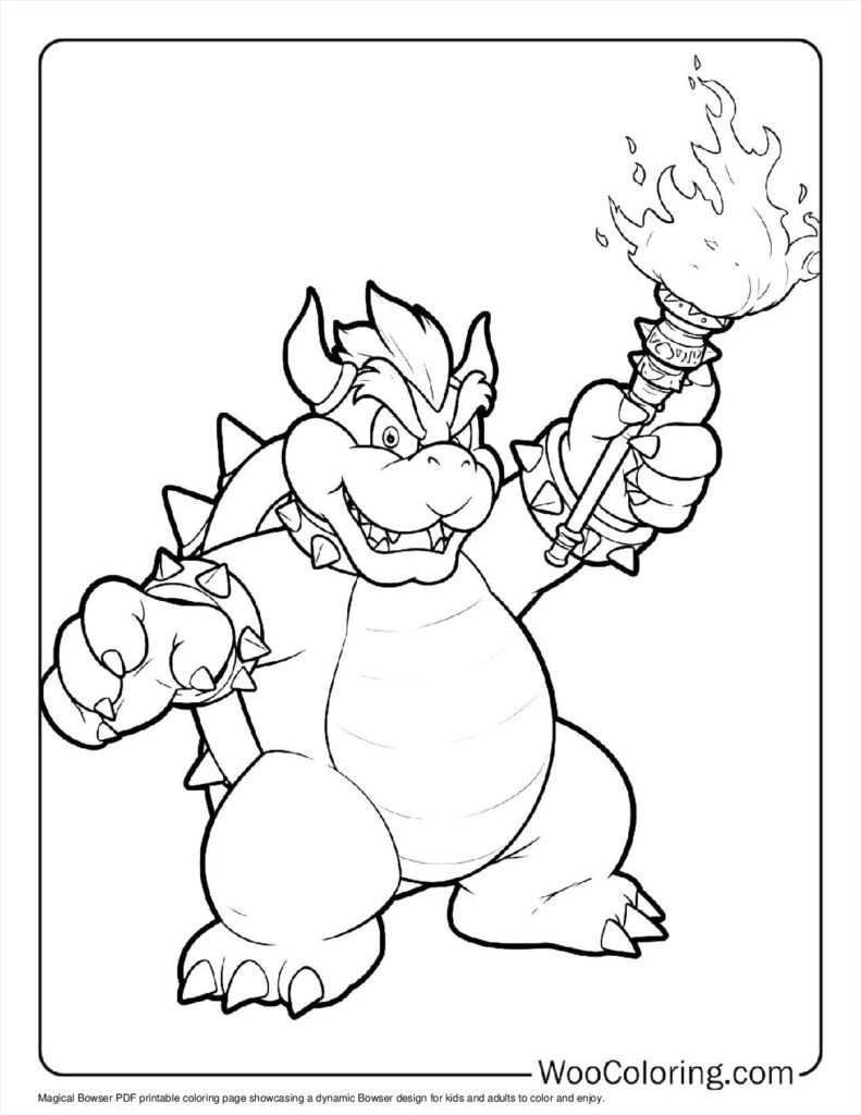 100+ Bowser coloring pages (Free PDF To Print) Woo Coloring