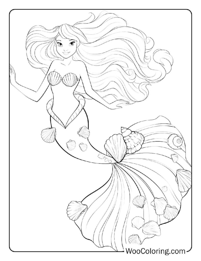 100+ Mermaid coloring pages (Free PDF To Print) Woo Coloring