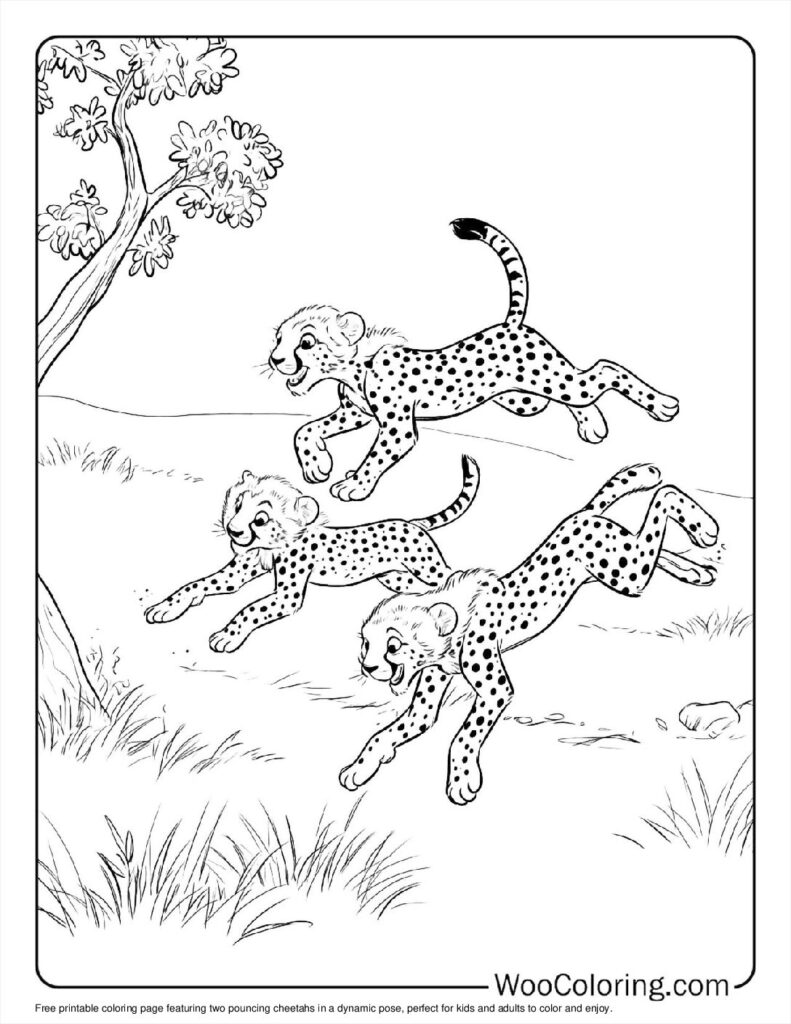 100+ Cheetah coloring pages (Free PDF To Print) Woo Coloring