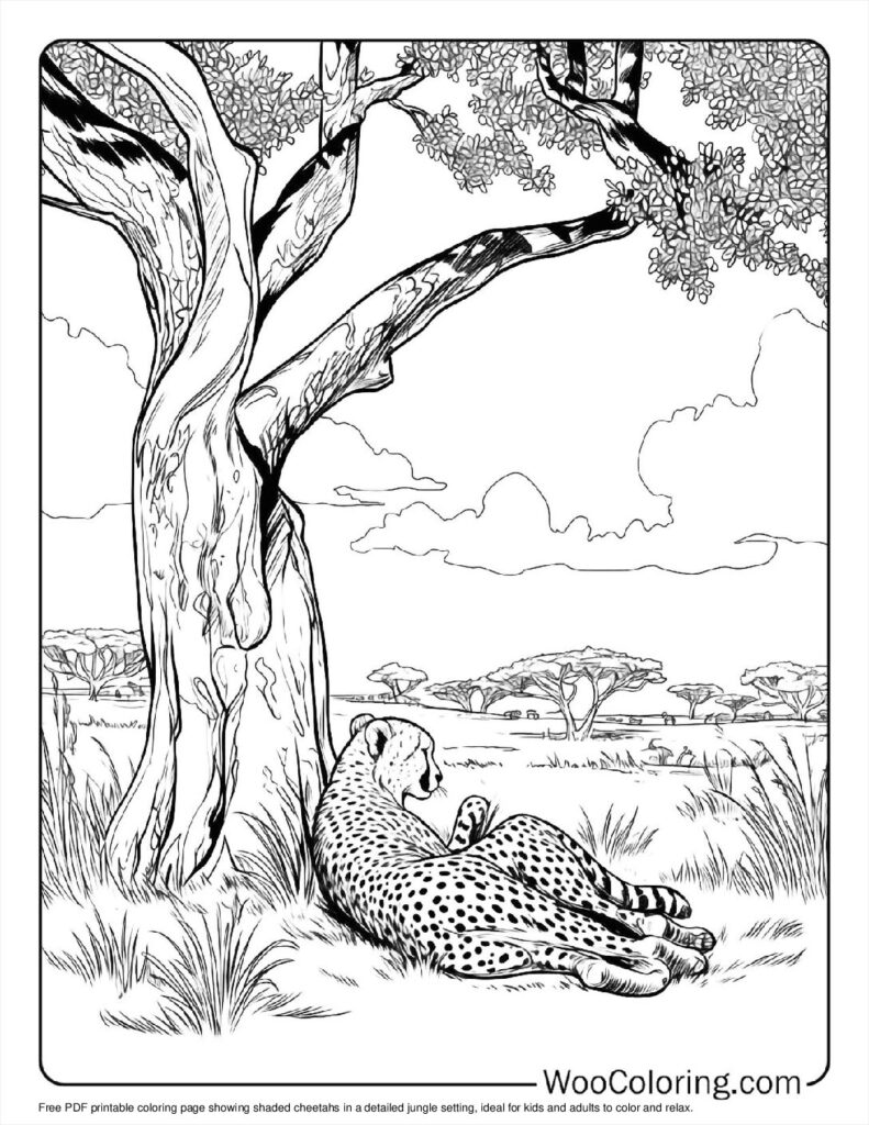 100+ Cheetah coloring pages (Free PDF To Print) Woo Coloring