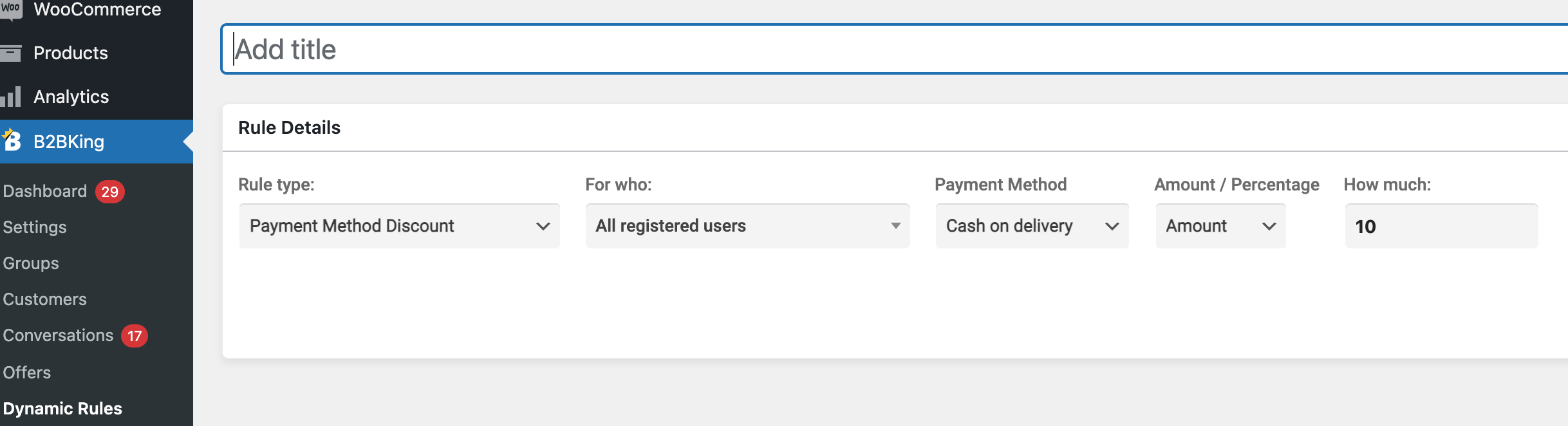Payment Method Discounts and Surcharges B2BKing