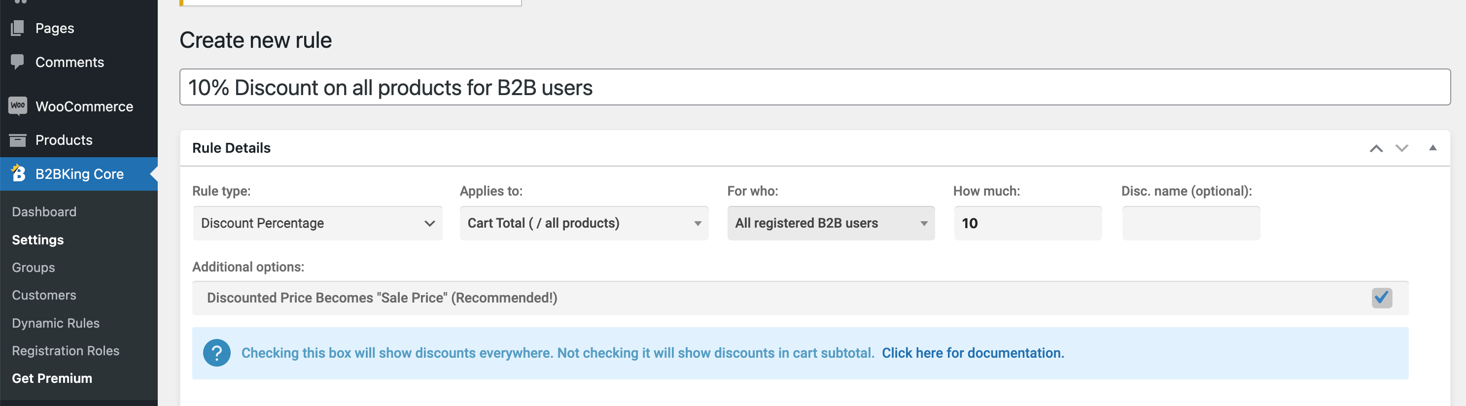 Wholesale Discounts How to apply a percentage discount on all products