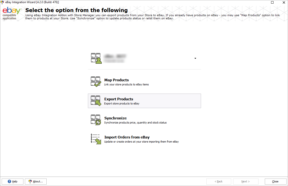 Export Products to eBay Store Manager