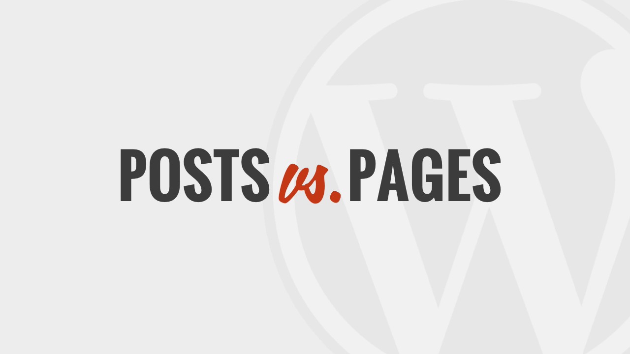 Post vs. Pages