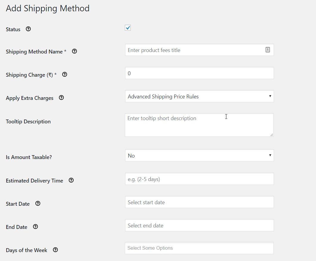 Advanced Flat Rate Shipping Method for