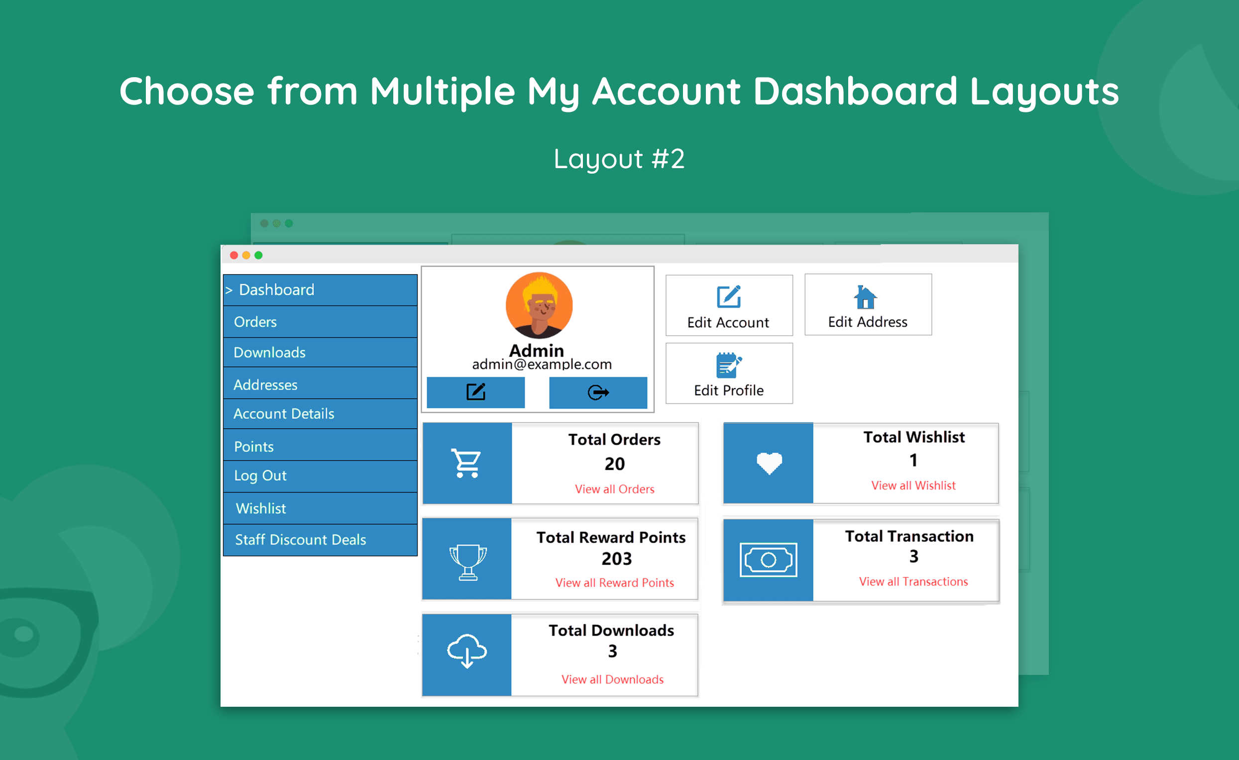 My Account Page Plugin edit, customize endpoints