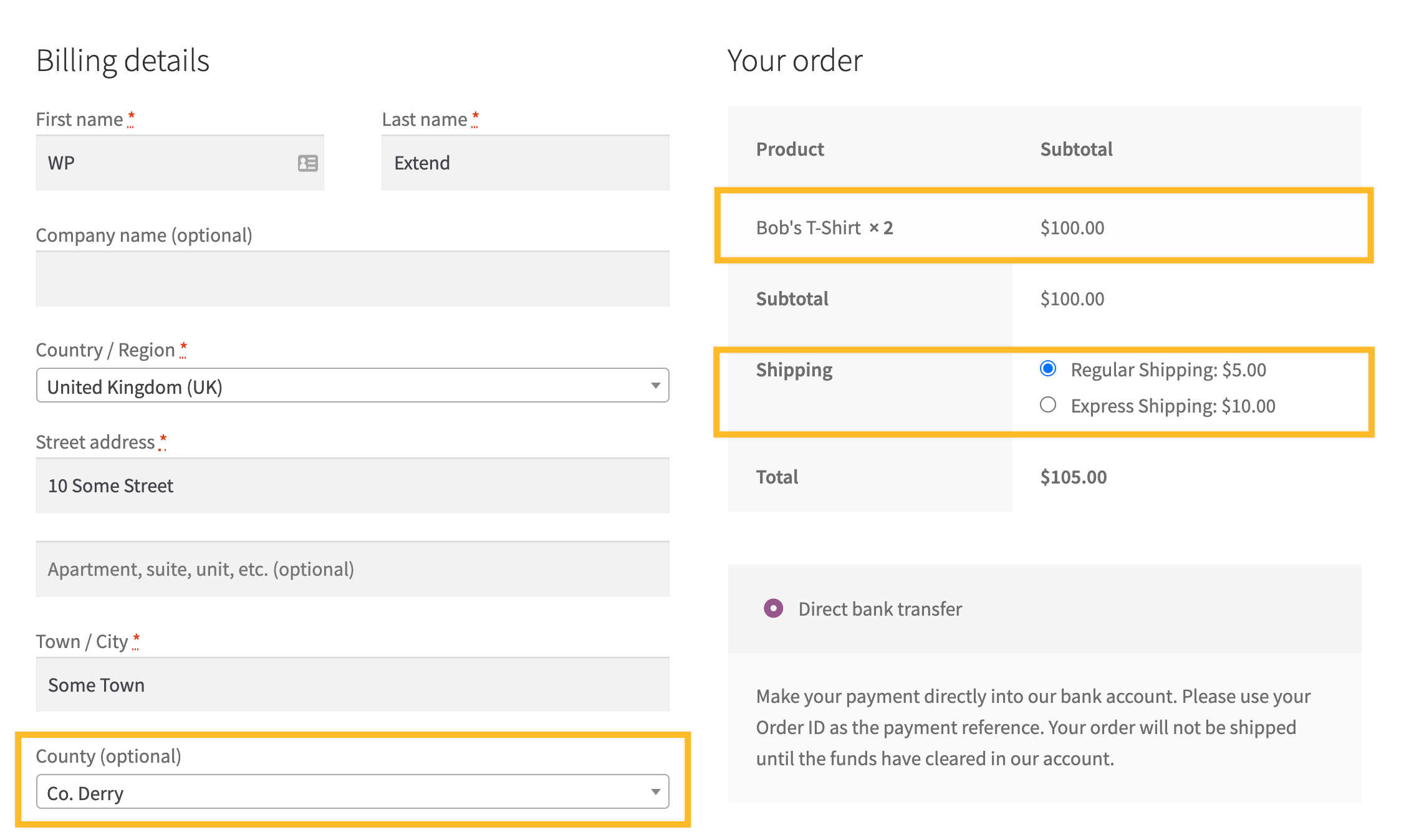 Use Case Conditional Shipping for Northern Ireland