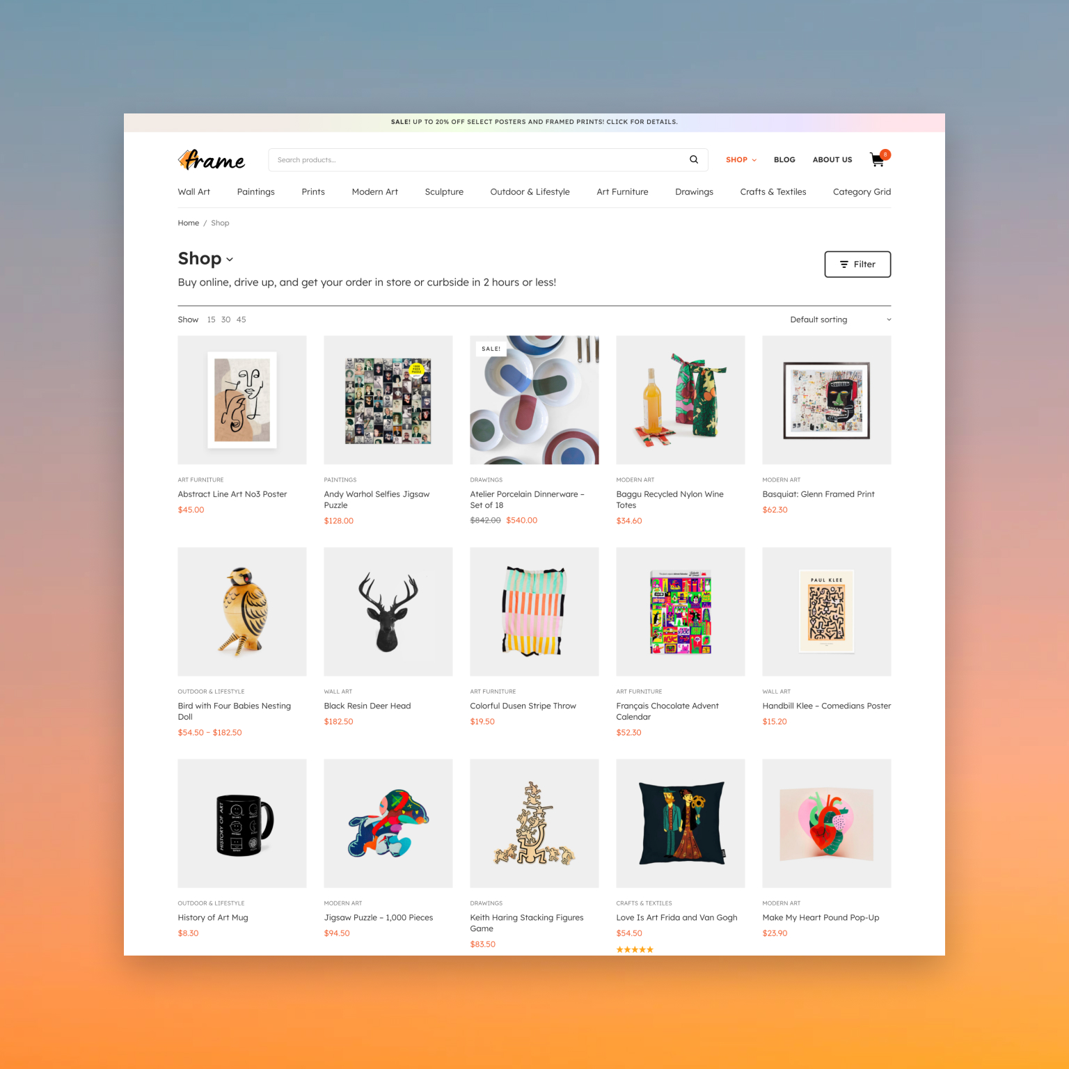 Frame Illustration, Print, Arts and Crafts Theme