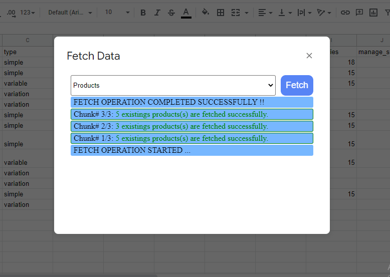 Bulk Product Sync with Google Sheets™ Marketplace