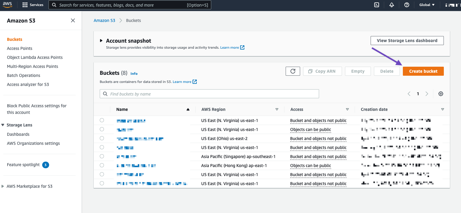Amazon S3 Storage for Documentation