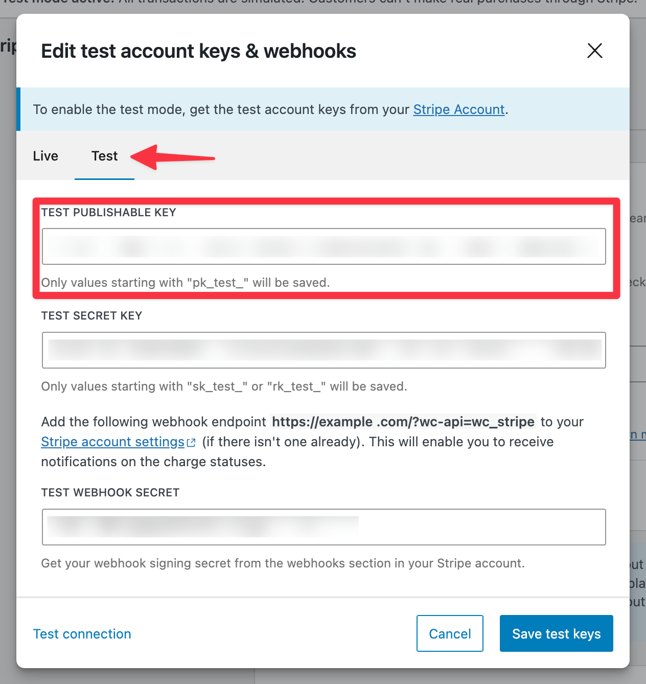 Testing the Stripe Extension Documentation