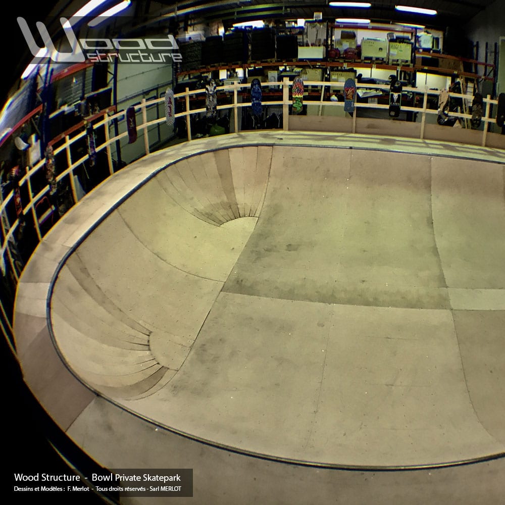 Double Corner Kit Bowl Skate pour Rampe H120 Wood Structure