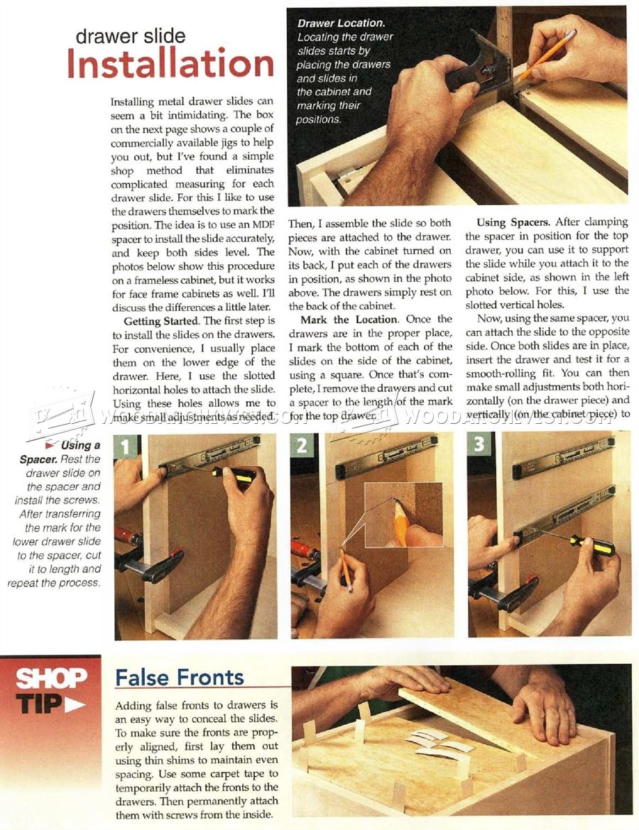 Drawer Slide Installation • WoodArchivist