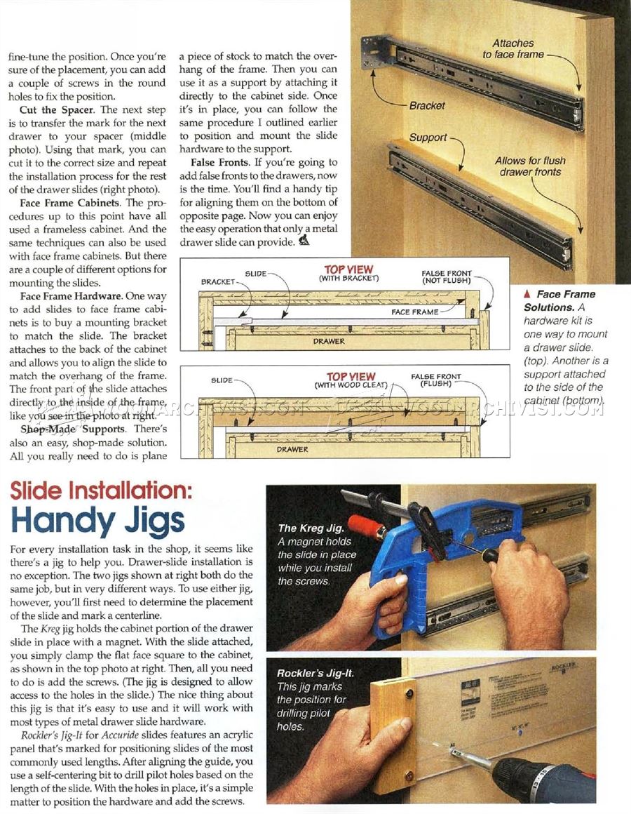Drawer Slide Installation • WoodArchivist