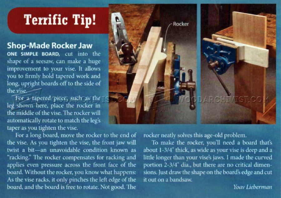 Vise Rocker Jaw • WoodArchivist