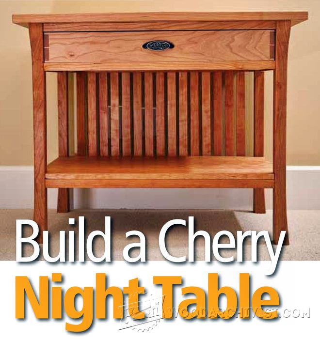 Cherry Bedside Table Plans • WoodArchivist