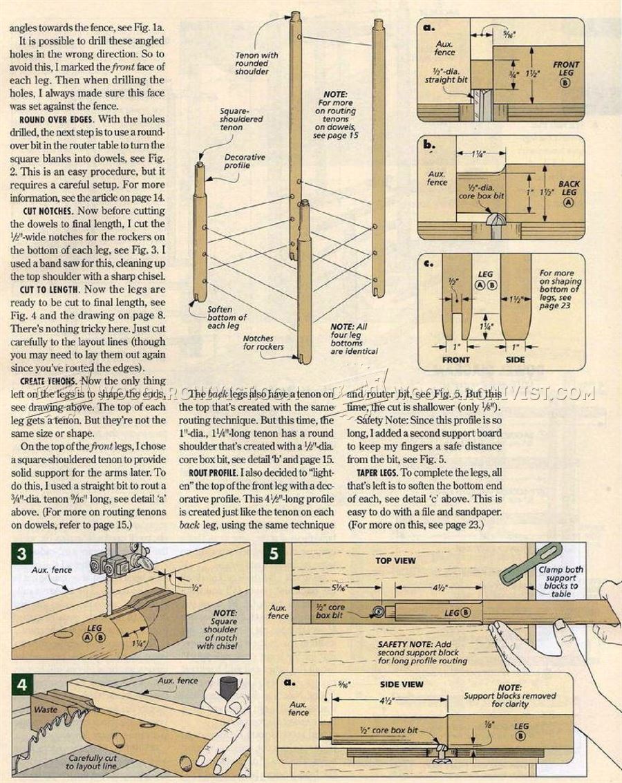 ShakerStyle Rocking Chair Plans • WoodArchivist