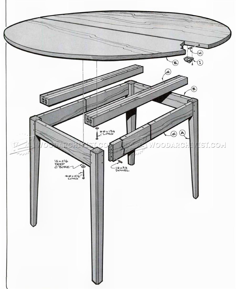 Oval Extension Table Plans • WoodArchivist